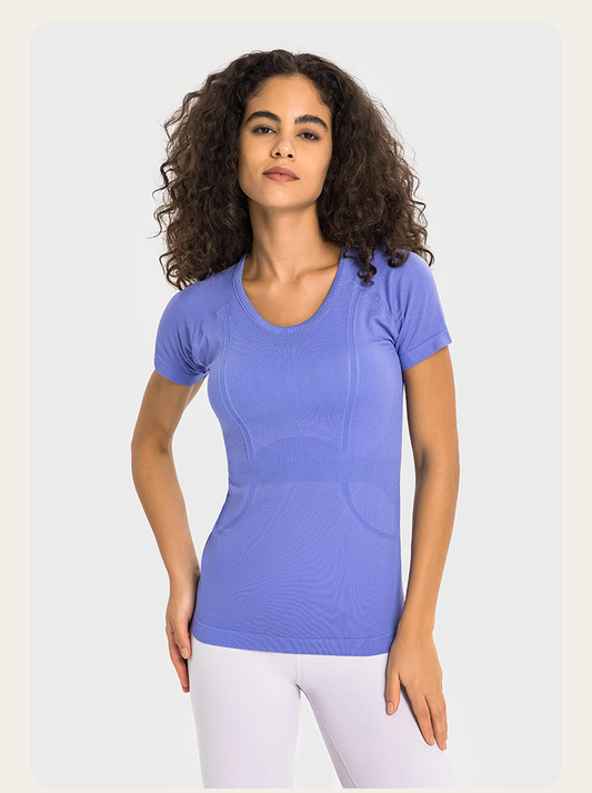 Periwinkle SS Seamless Performance Baselayer