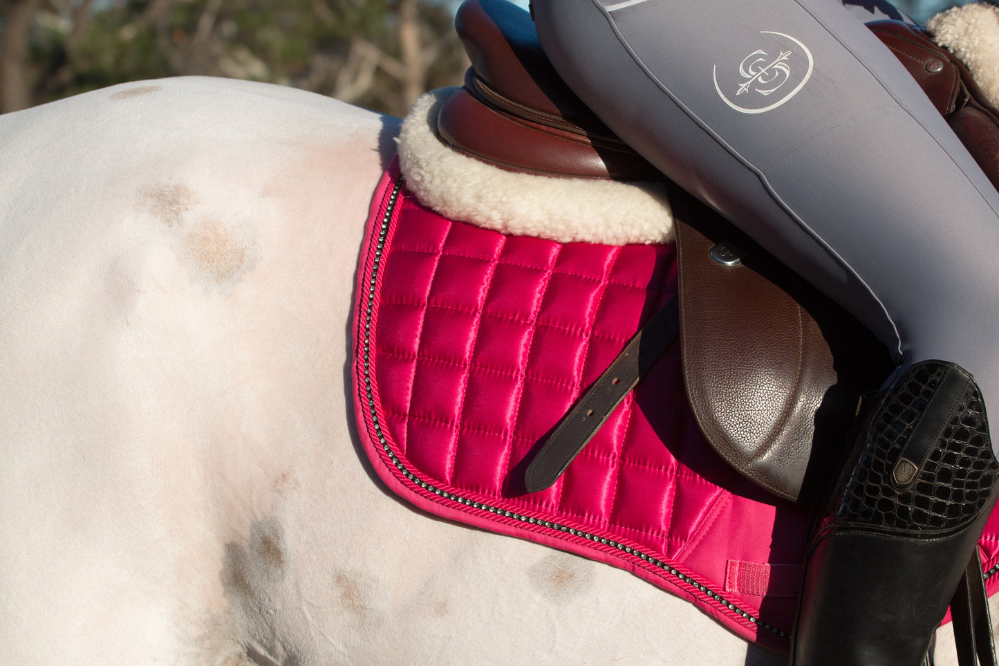 Stereotypical Barbie Deluxe Crystal Satin Saddle Pad