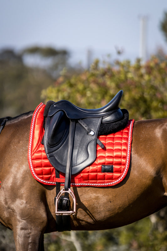 Candy Cane Deluxe Satin Saddle Pad