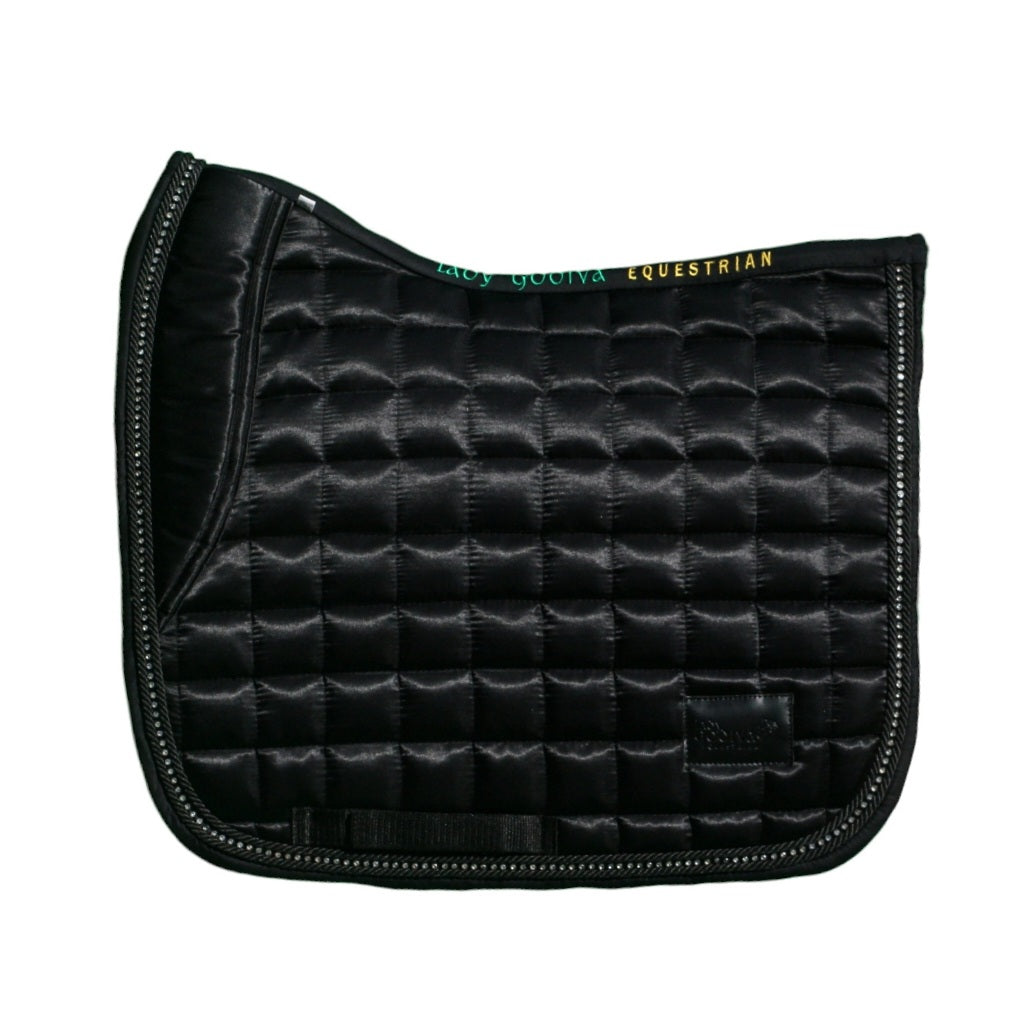 Midnight Black Deluxe Crystal Saddle Pad